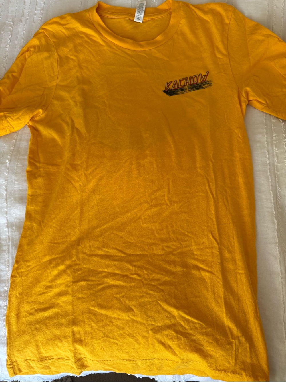 Disney Yellow "Kachow" Short Sleeve Tee